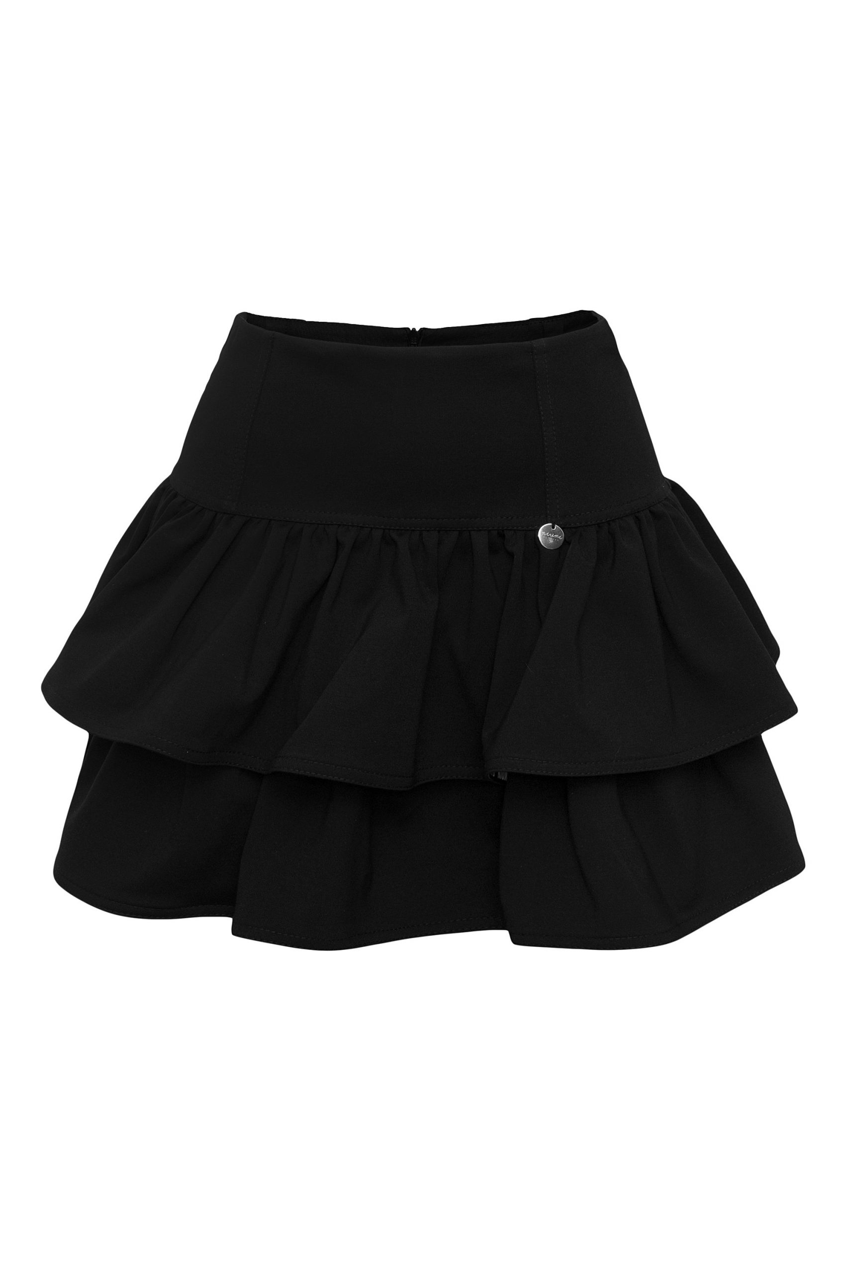 Czarne szorty damskie z falbanami