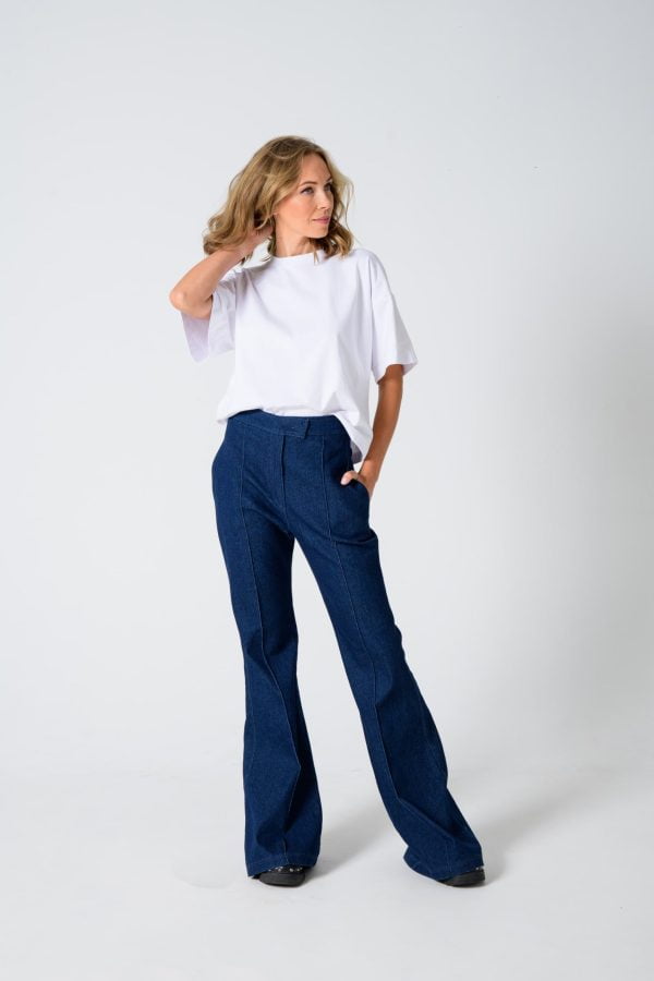 szerokie spodnie jeansowe