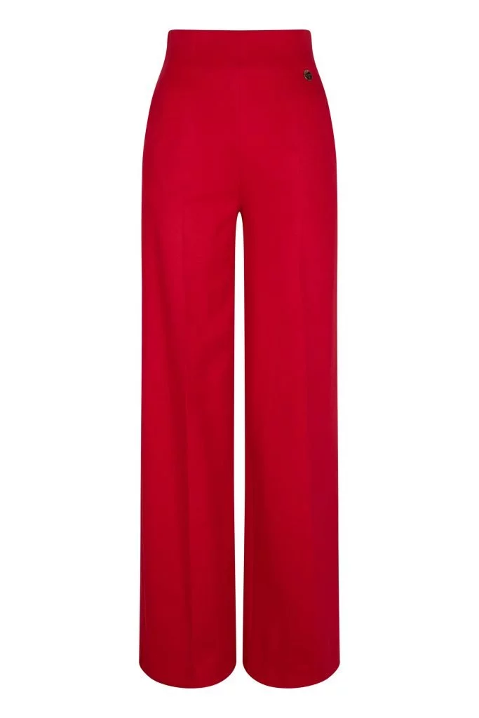 Szerokie czerwone spodnie