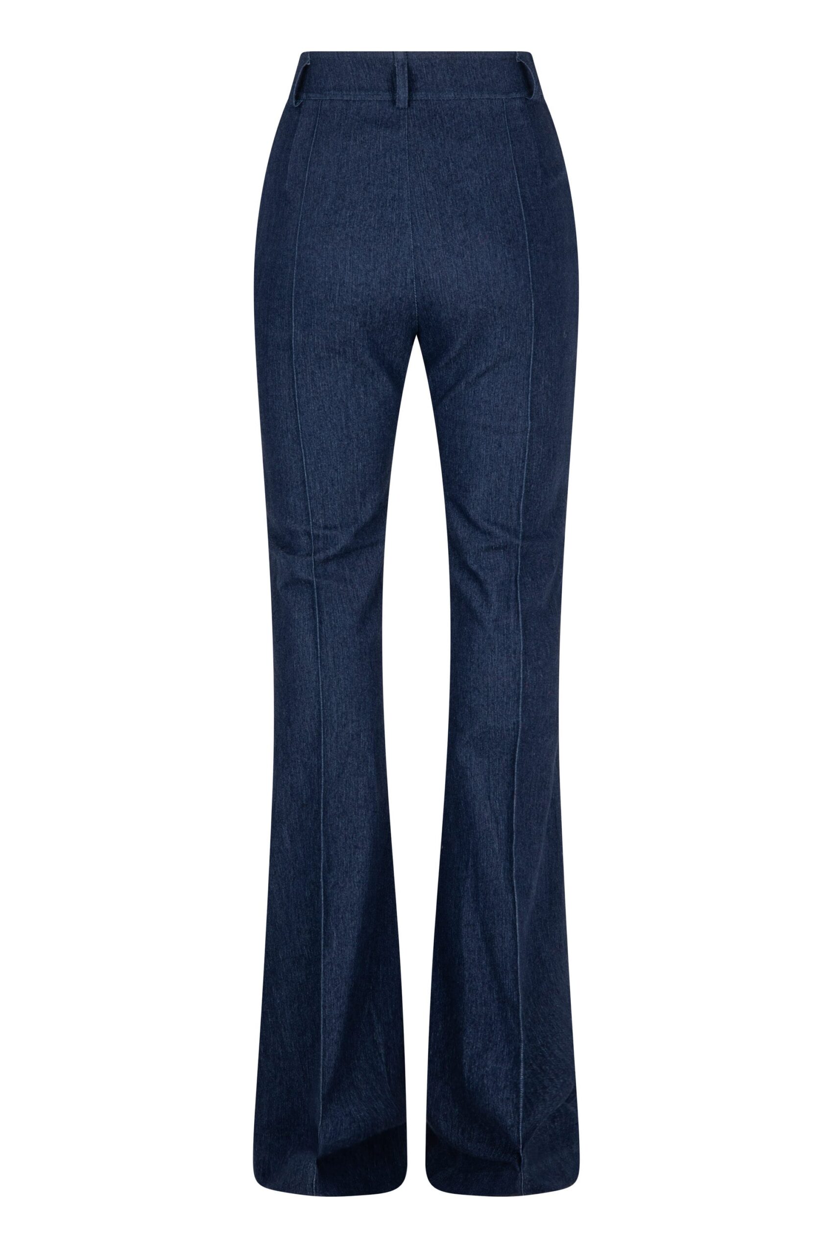 Granatowe jeansy dzwony