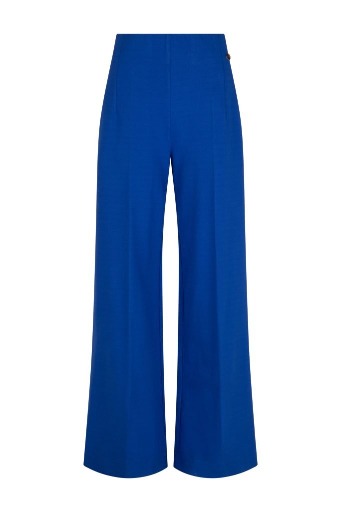 szerokie spodnie w kolorze modrakowym