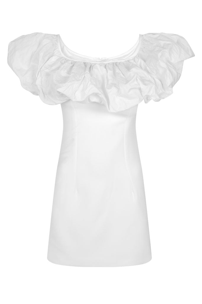 krótka biała sukienka hiszpanka