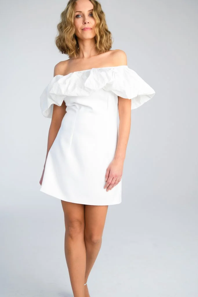 krótka biała sukienka hiszpanka