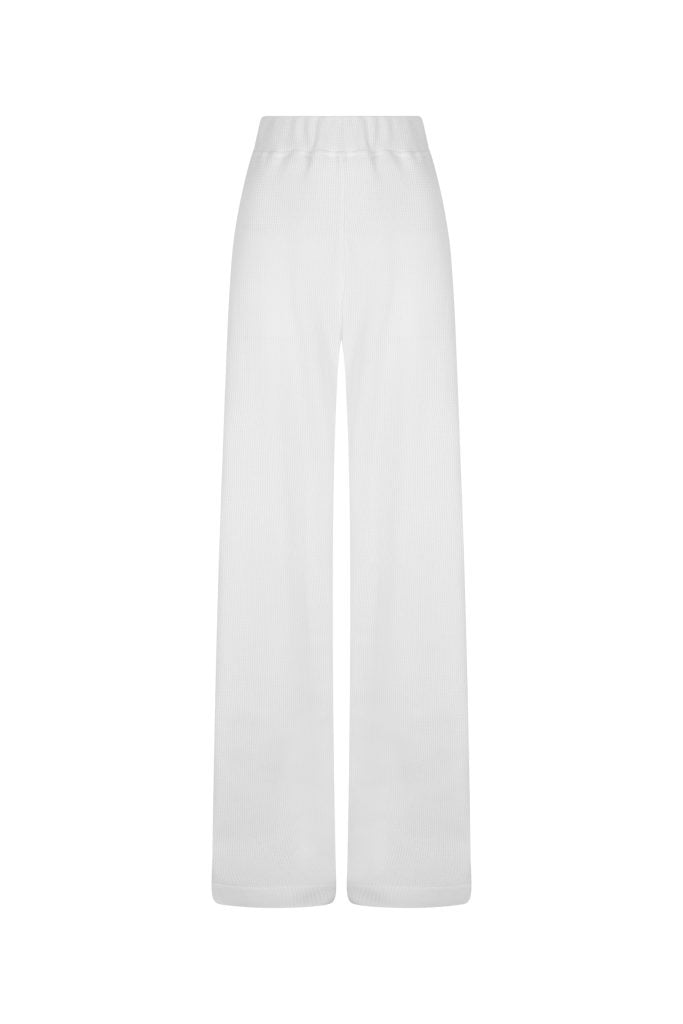 białe szerokie spodnie bawełna