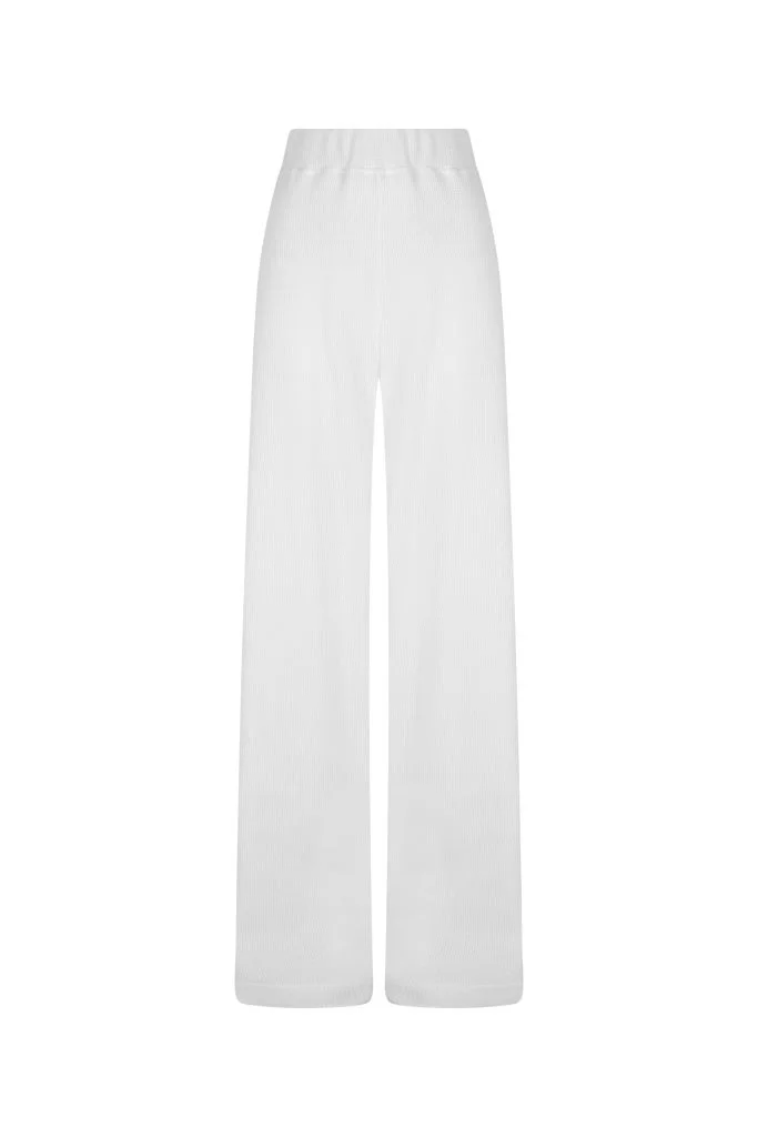 białe szerokie spodnie bawełna