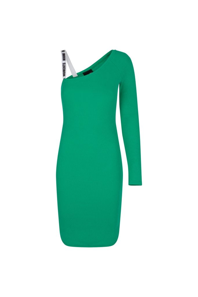 zielona dopasowana sukienka