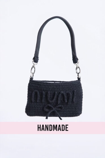 Ręcznie robiona torebka szydełkowa czarna