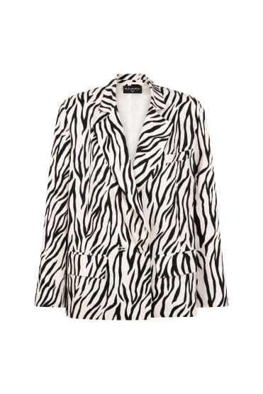 Marynarka oversize print zebra