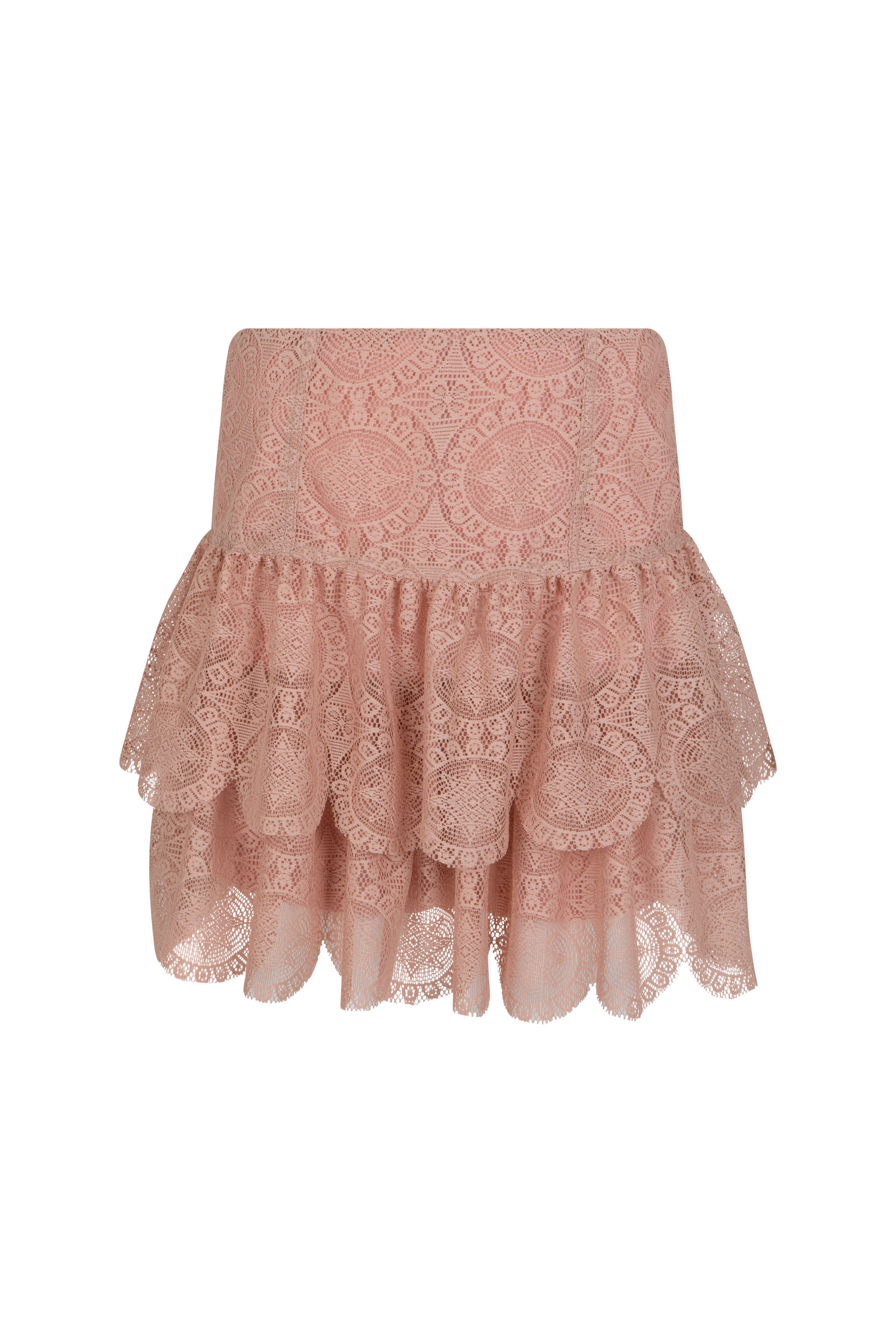 Różowe szorty damskie koronkowe