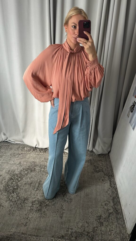 łososiowa koszula damska Niumi