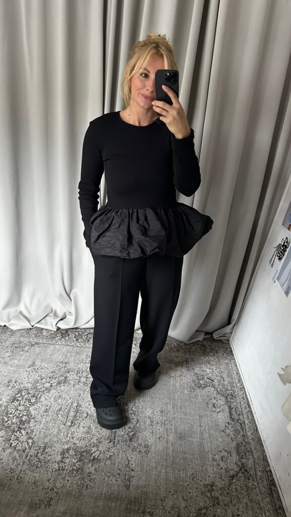 czarna stylizacja elegancka dla kobiet 