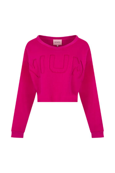 Krótka bluza damska fuksjowa