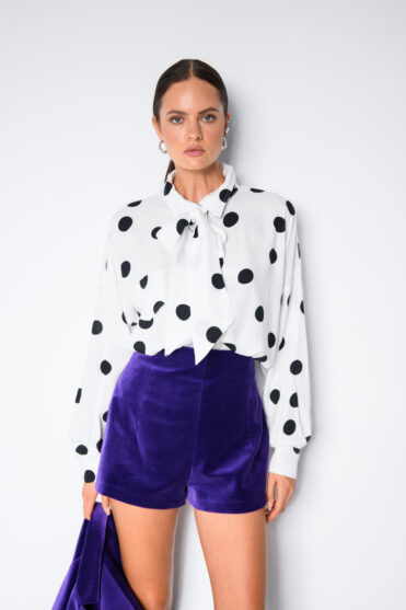 Fioletowe szorty damskie