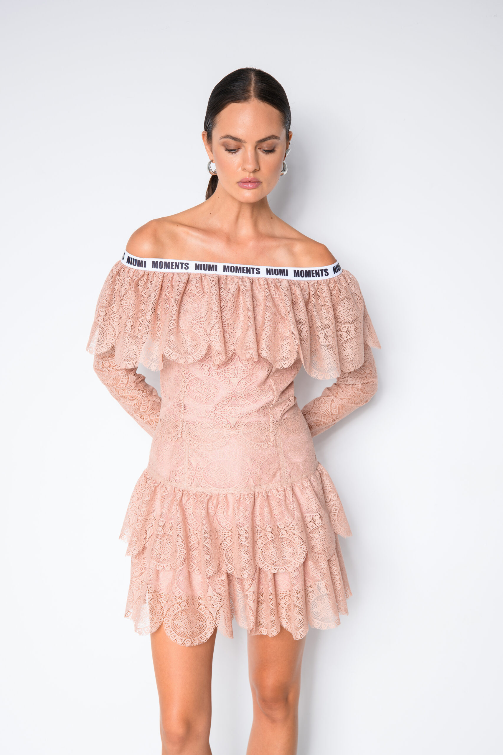 Różowe szorty damskie koronkowe