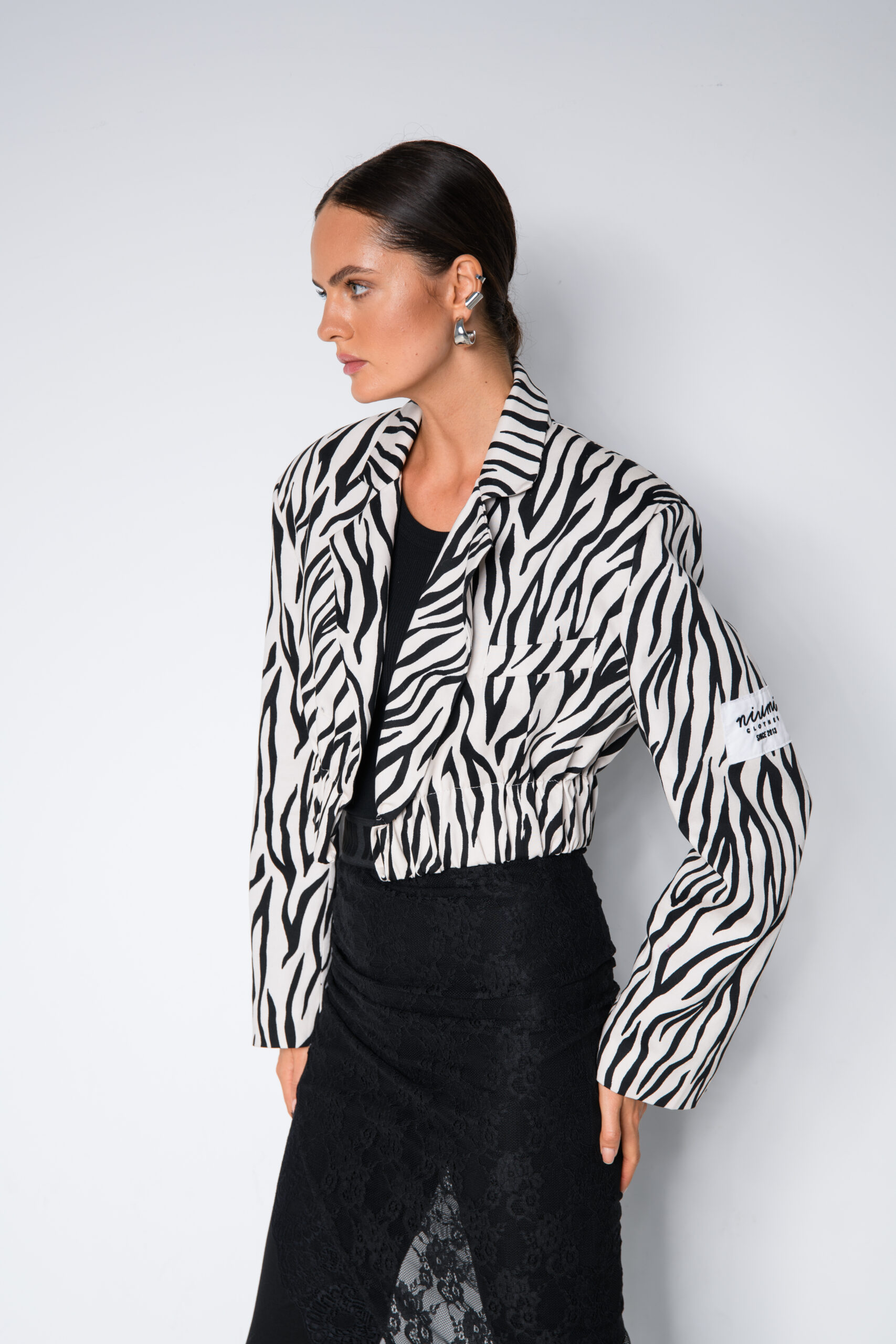 Marynarka na jesień zebra