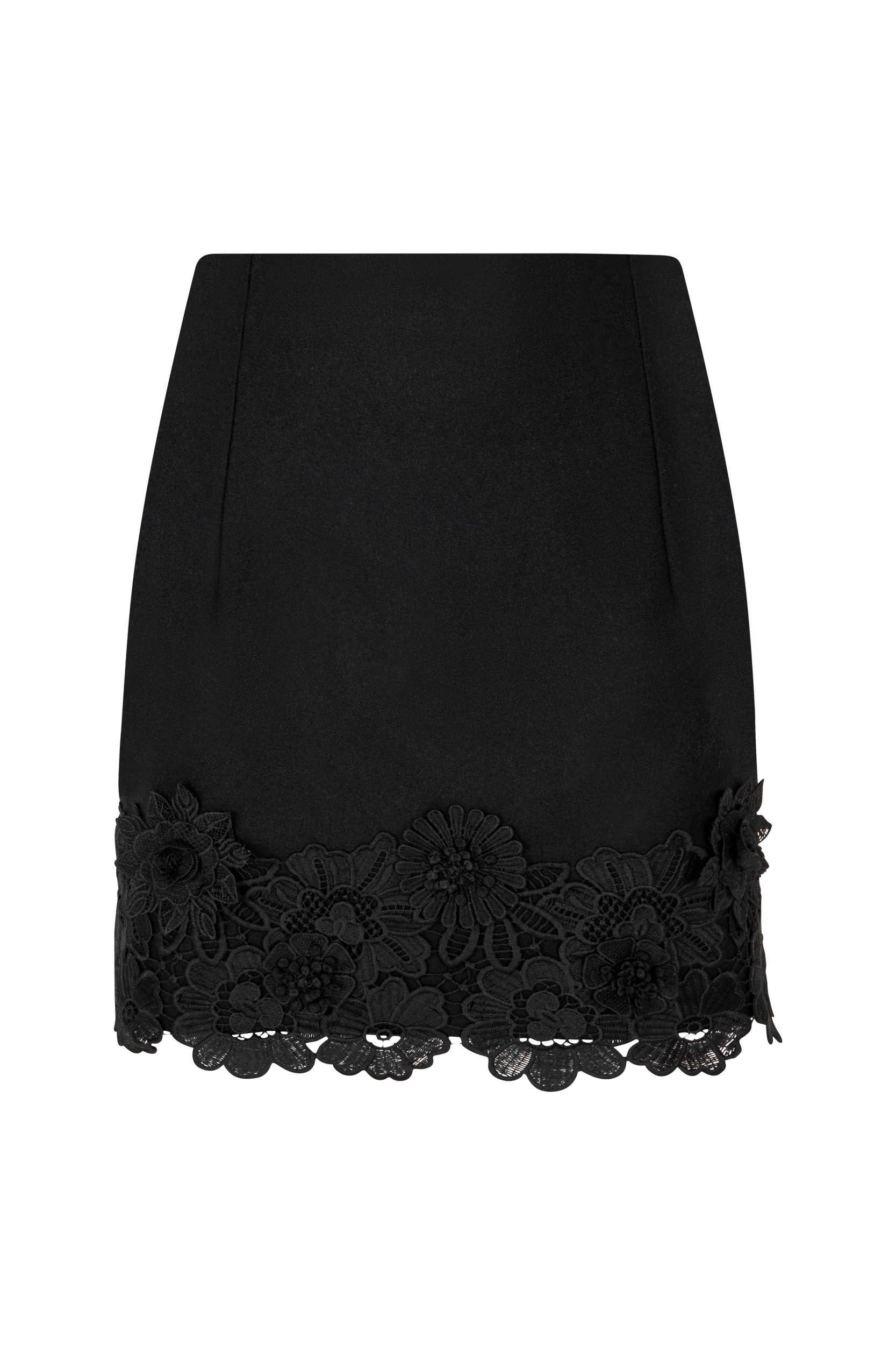 Czarna spódnica damska z koronką