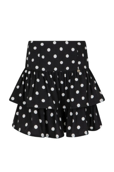 Szorty damskie w grochy z falbanami