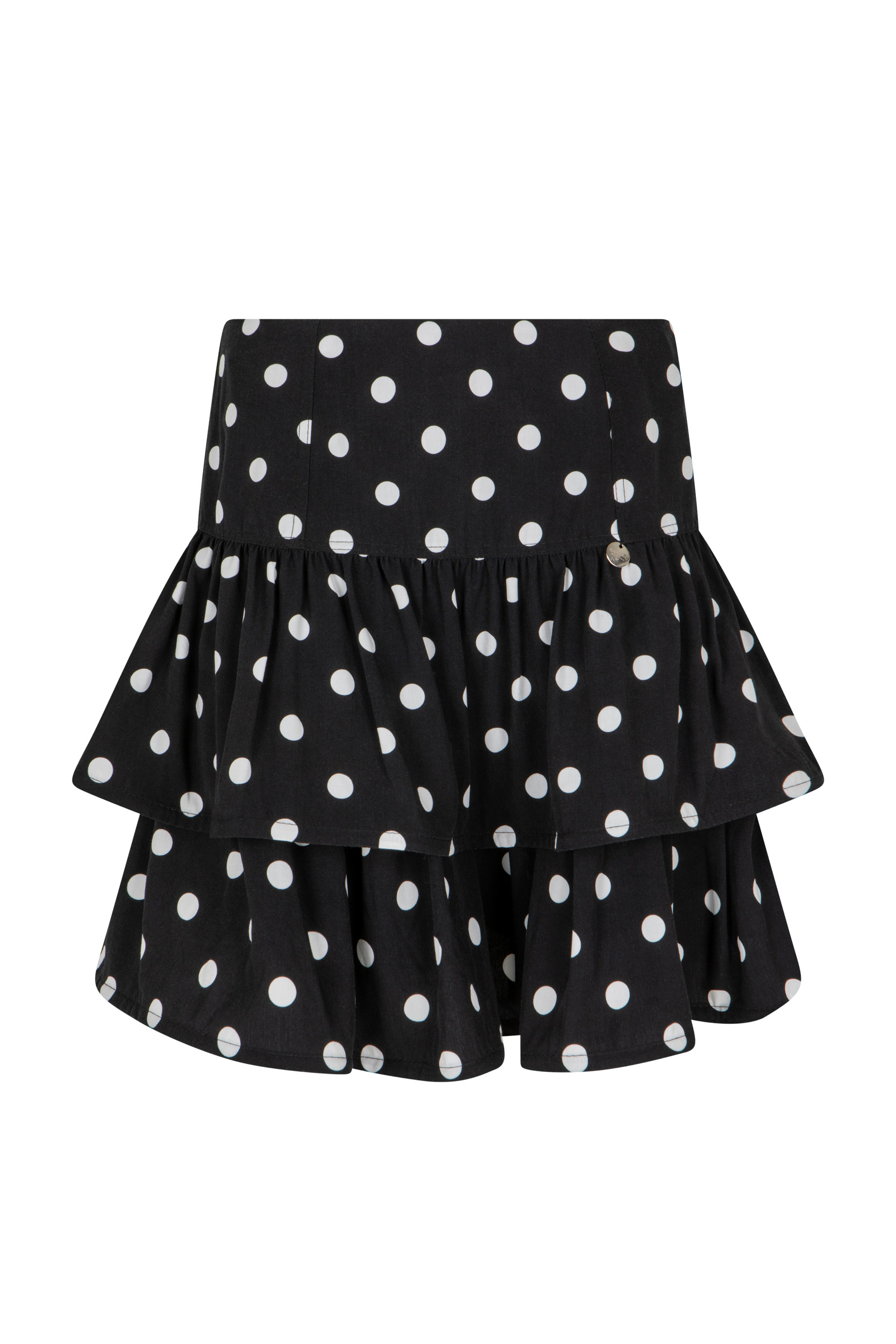 Szorty damskie w grochy z falbanami