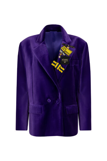 Fioletowa marynarka damska na jesień