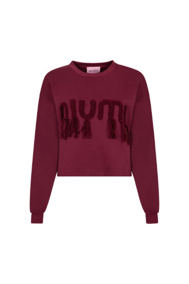 Bordowa bluza damska