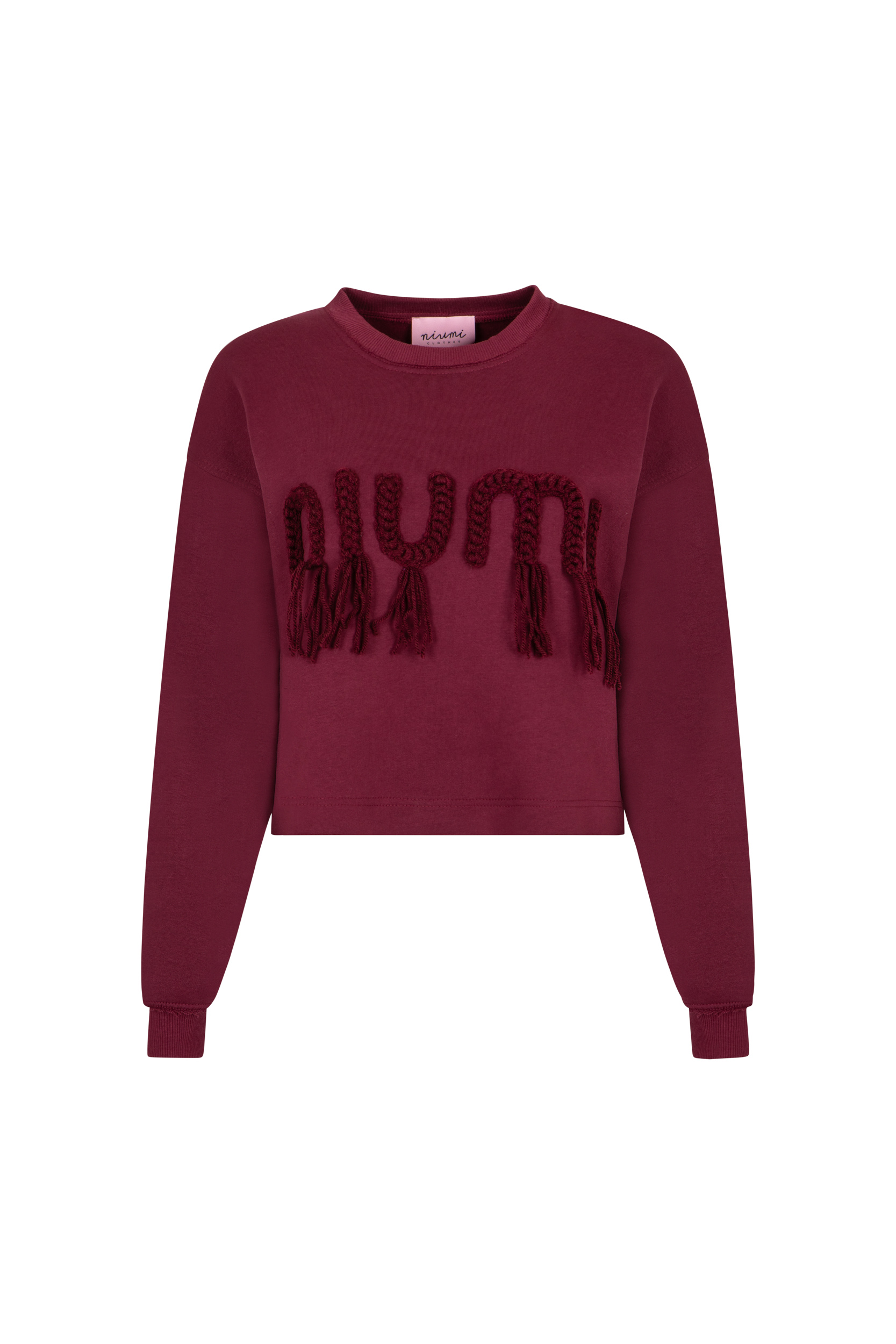 Bordowa bluza damska