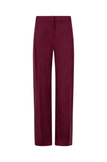 Bordowe spodnie w paski