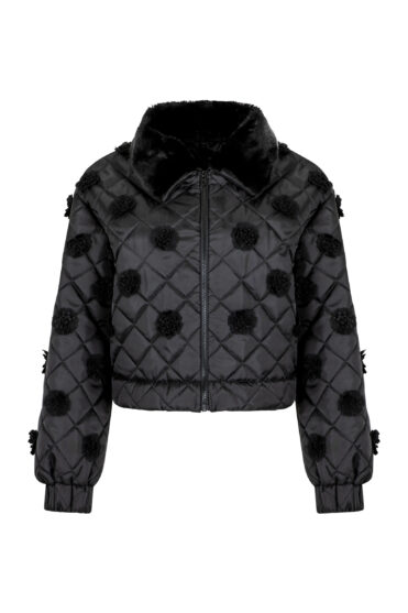 Czarna bomberka damska na jesień