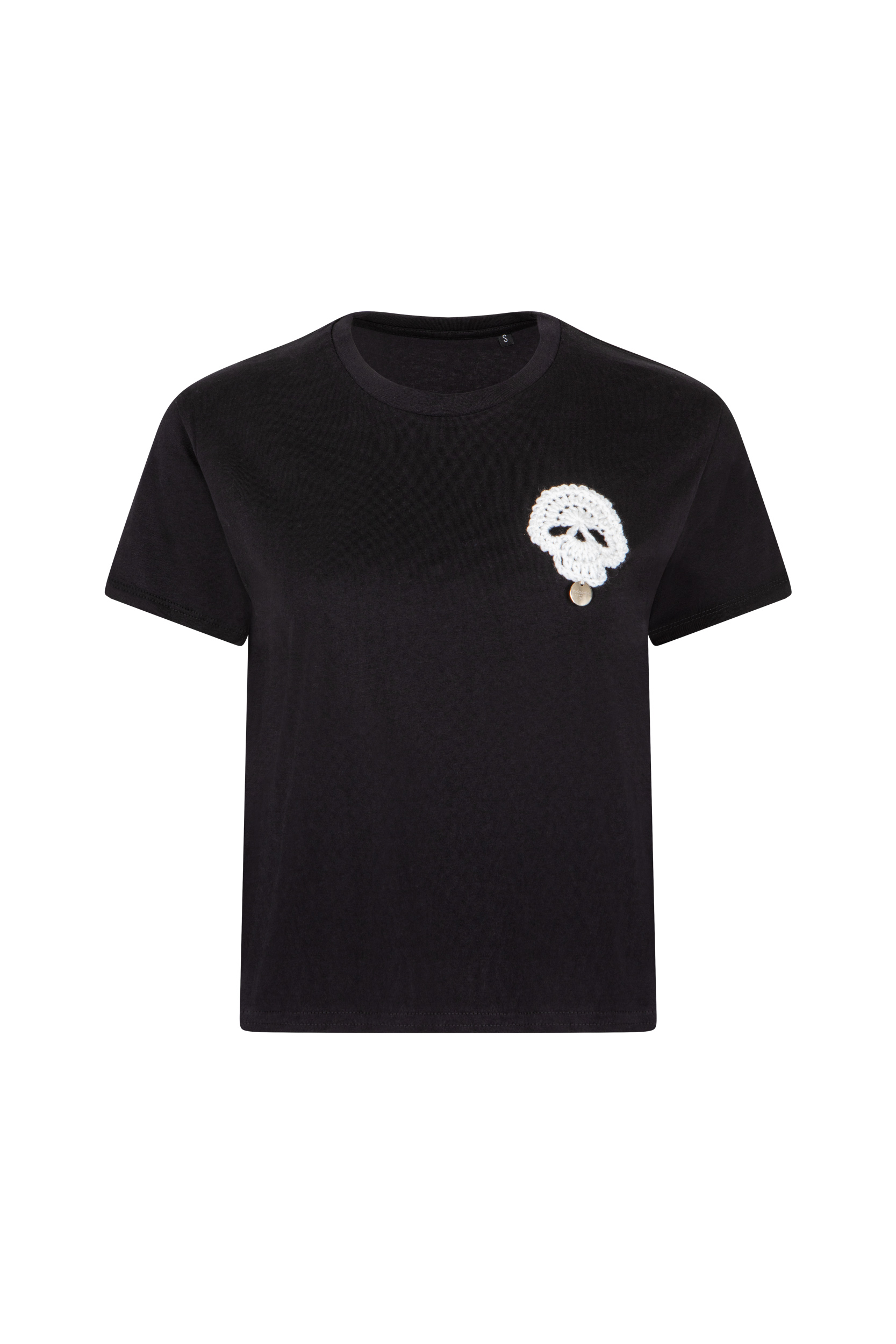 Czarny t-shirt halloween damski
