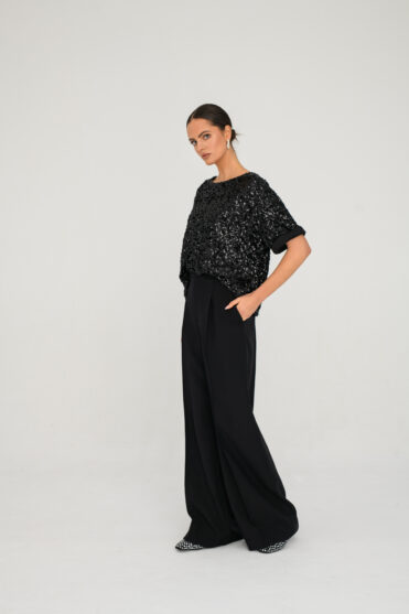 Cekinowy t-shirt damski