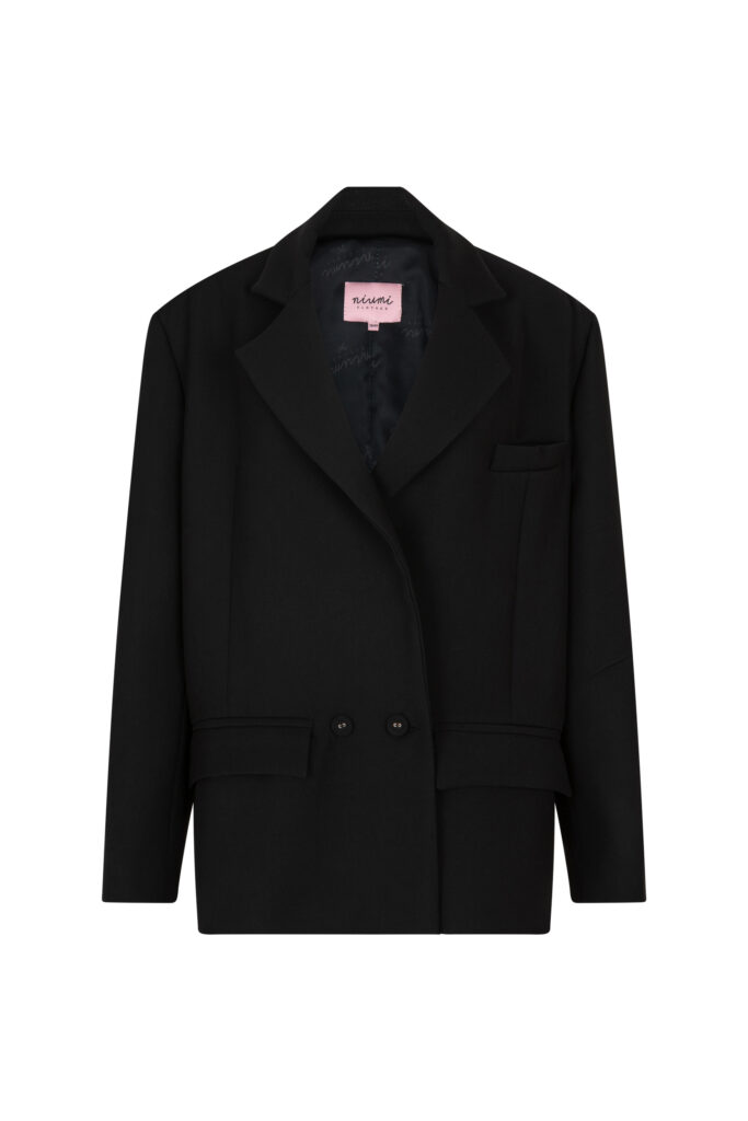 Czarna marynarka damska oversize