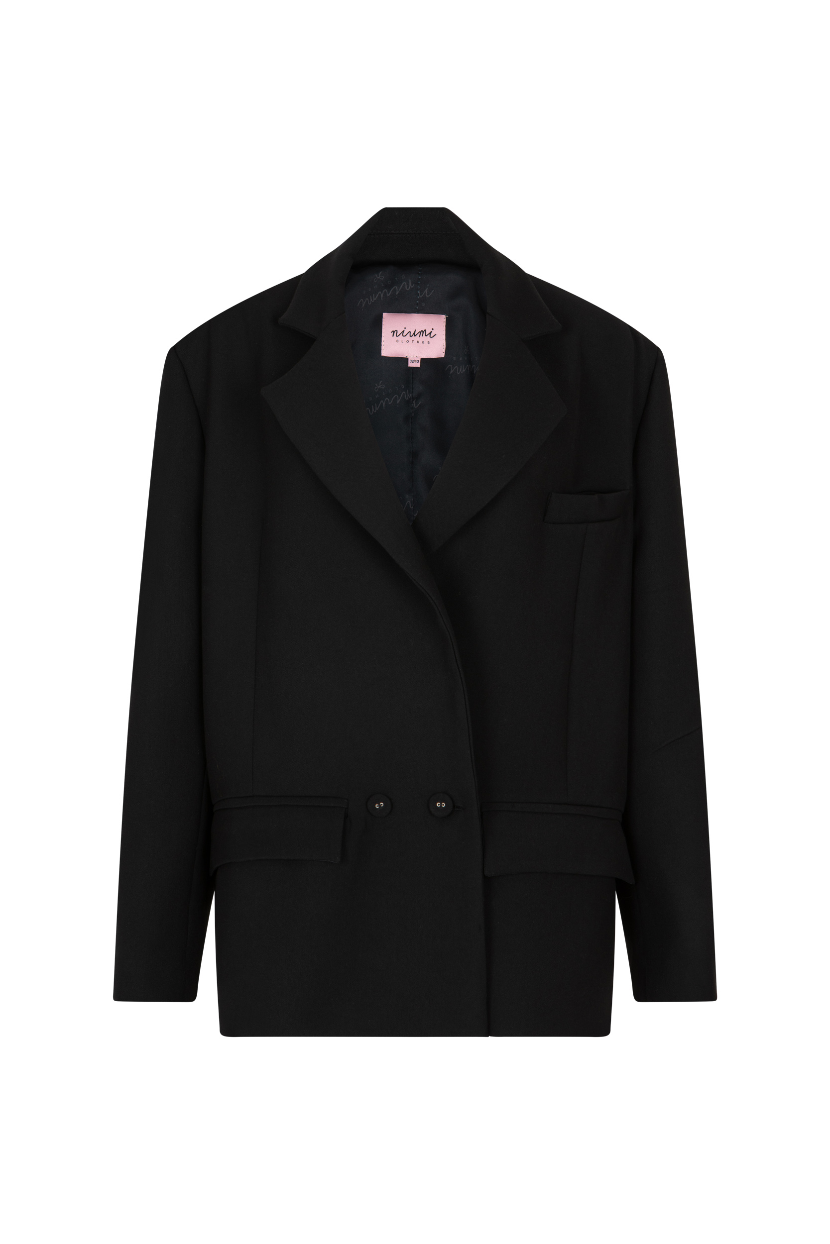 Czarna marynarka damska oversize