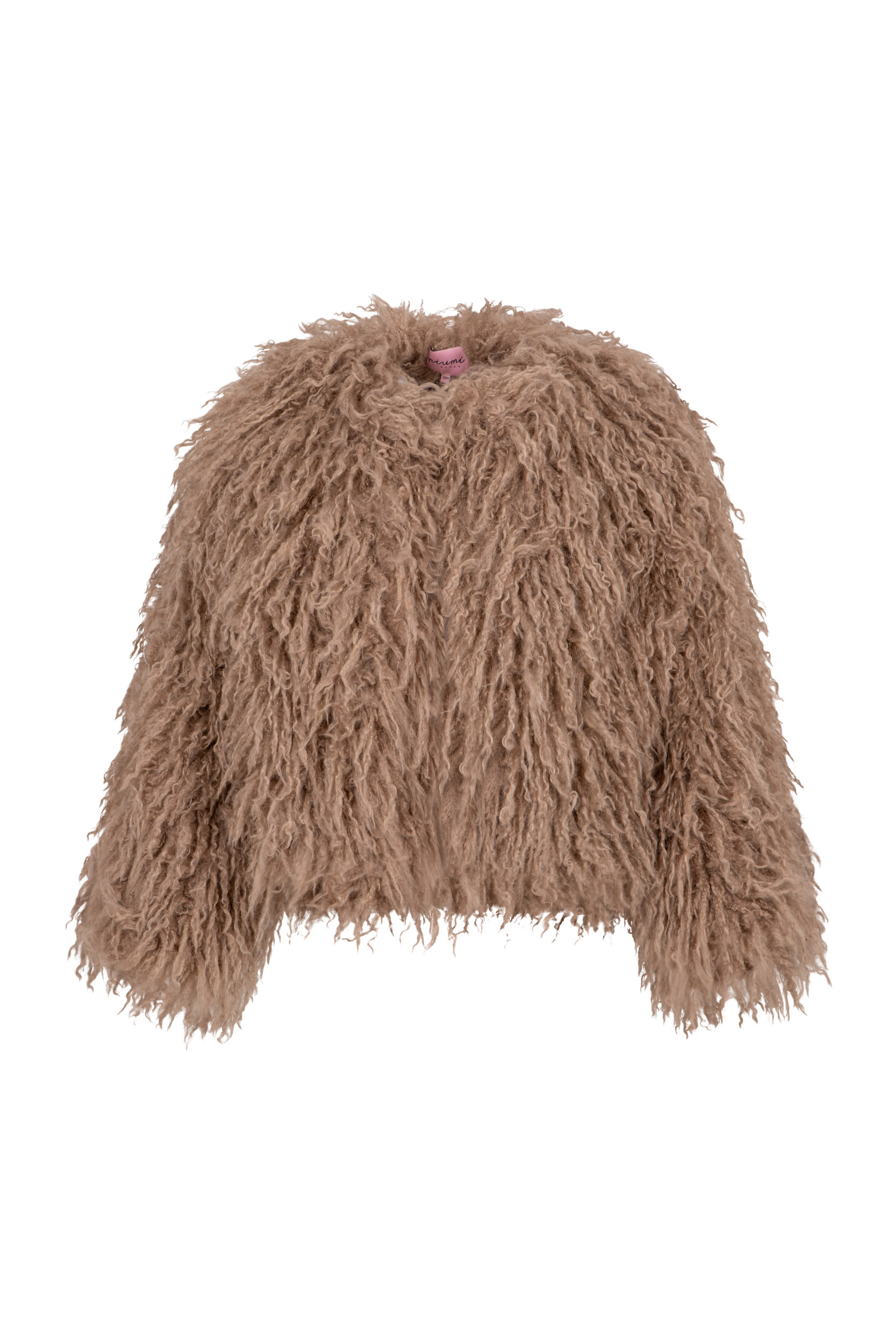 Futro na jesień w odcieniu beżowym