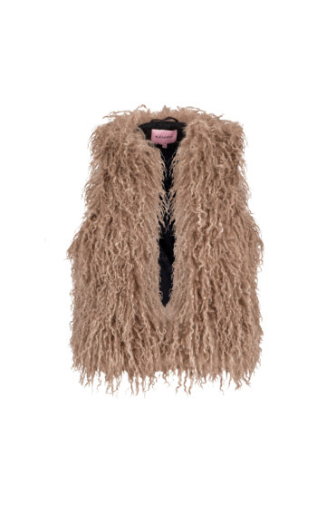 Kamizelka na jesień w odcieniu beżowym