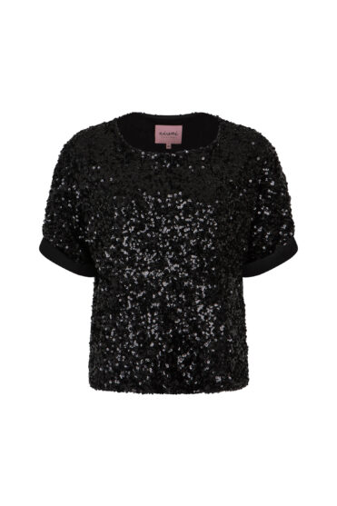 Cekinowy t-shirt damski