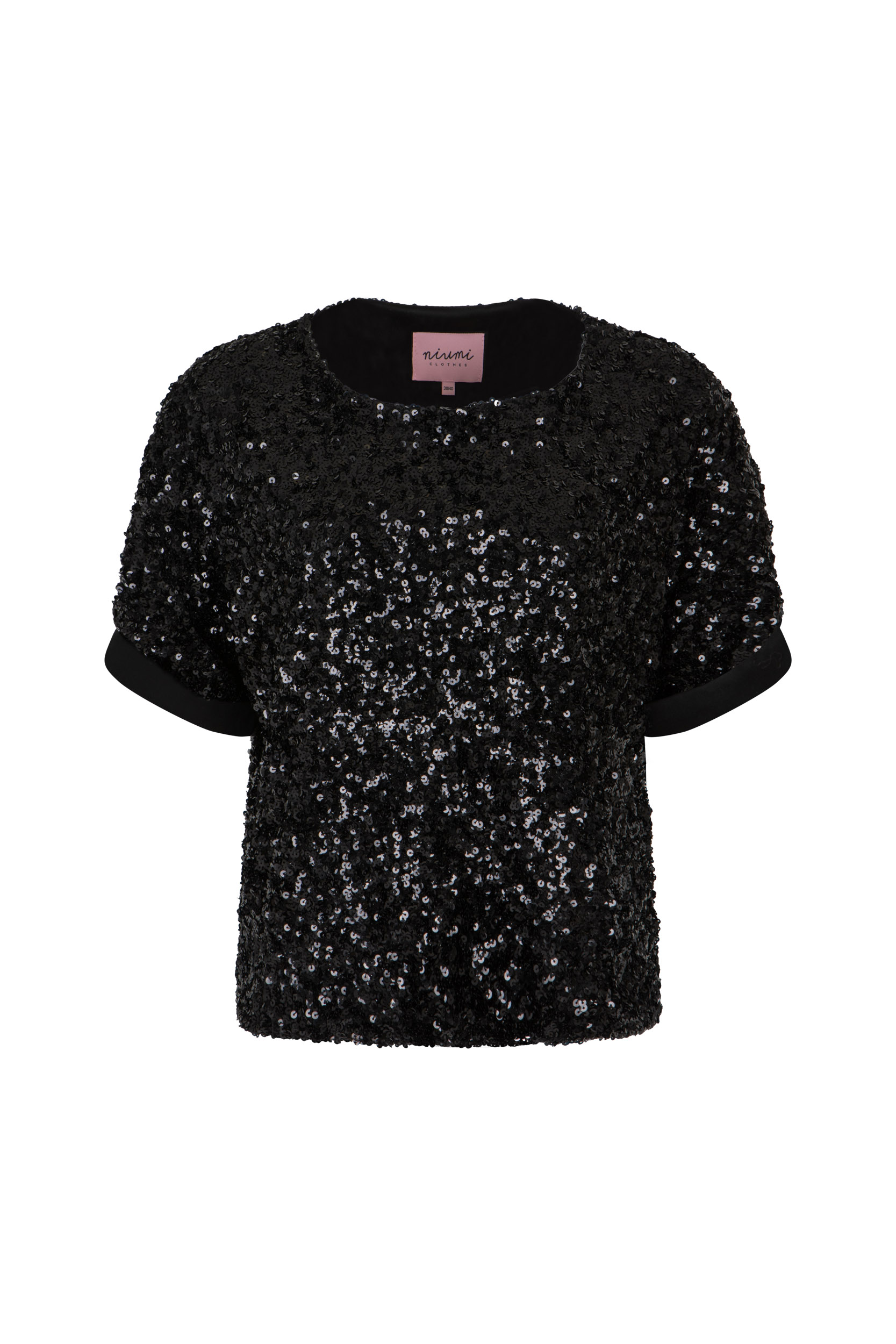 Cekinowy t-shirt damski