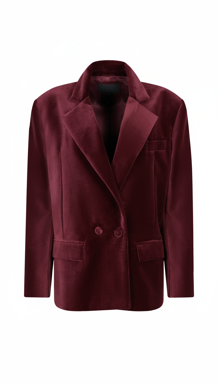 Bordowa marynarka damska na jesień