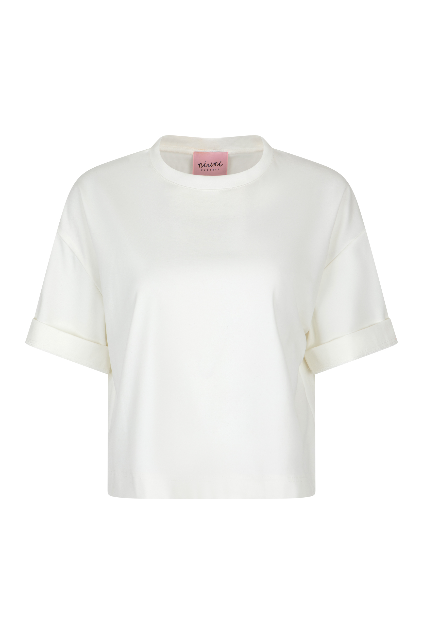 Krótki t-shirt oversize ecru