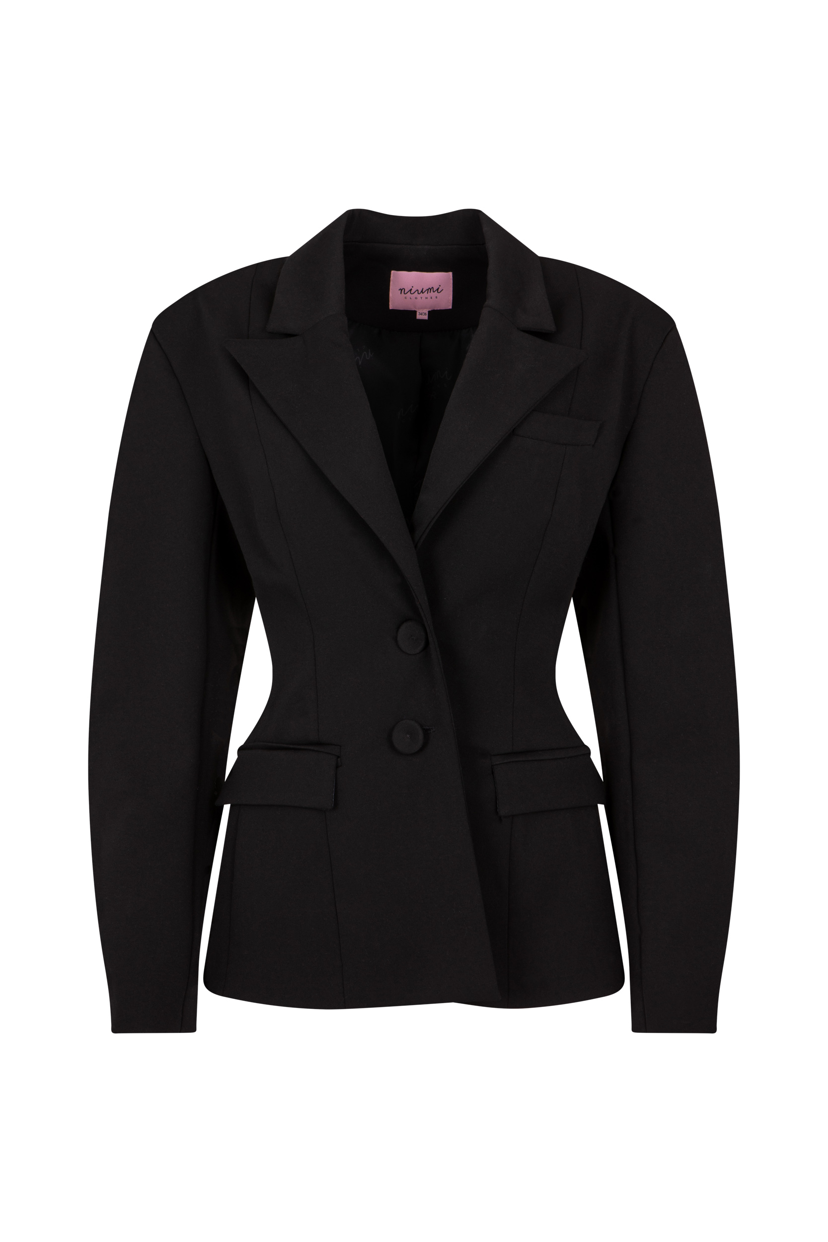 Taliowana marynarka czarna