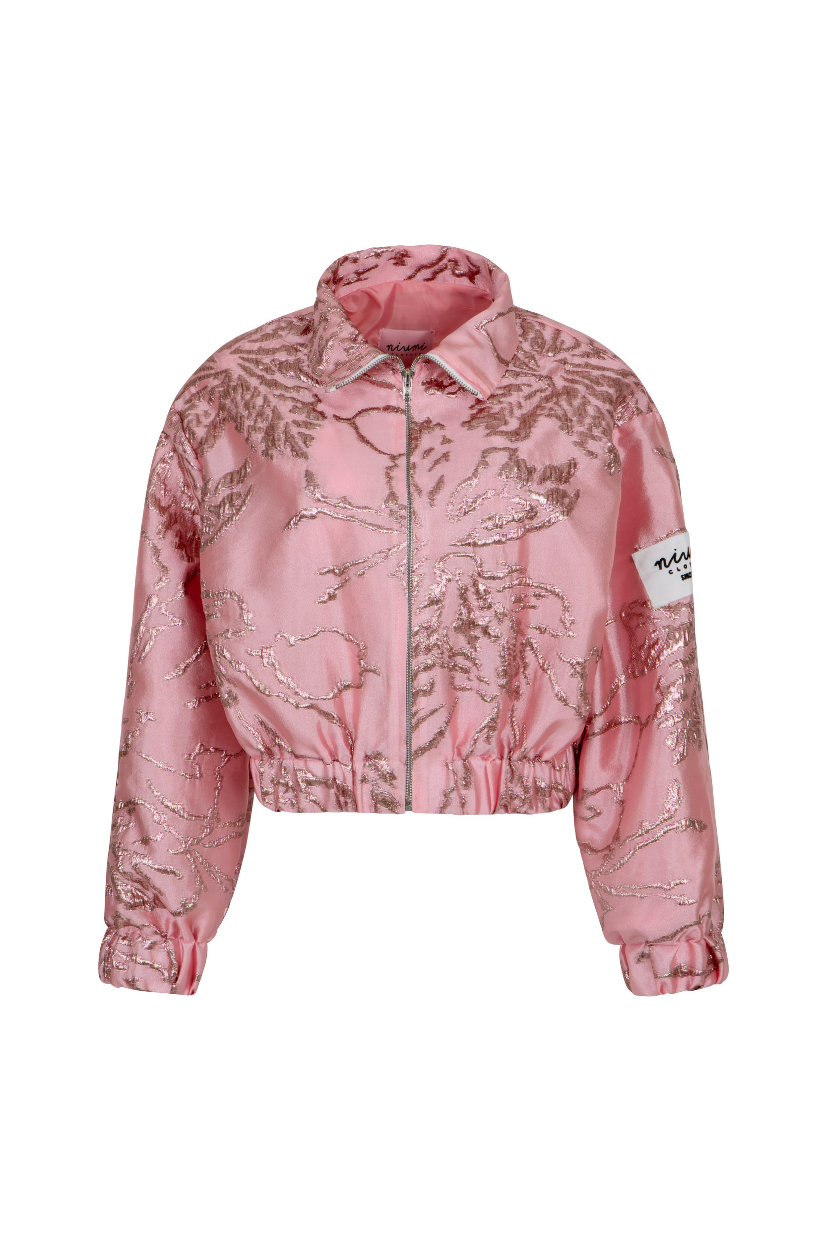 Różowa kurtka bomberka