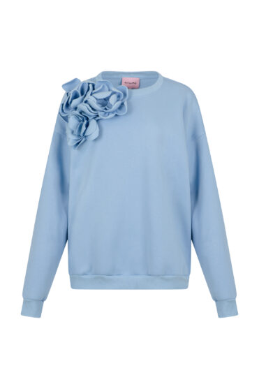 Błękitna bluza damska na wiosnę