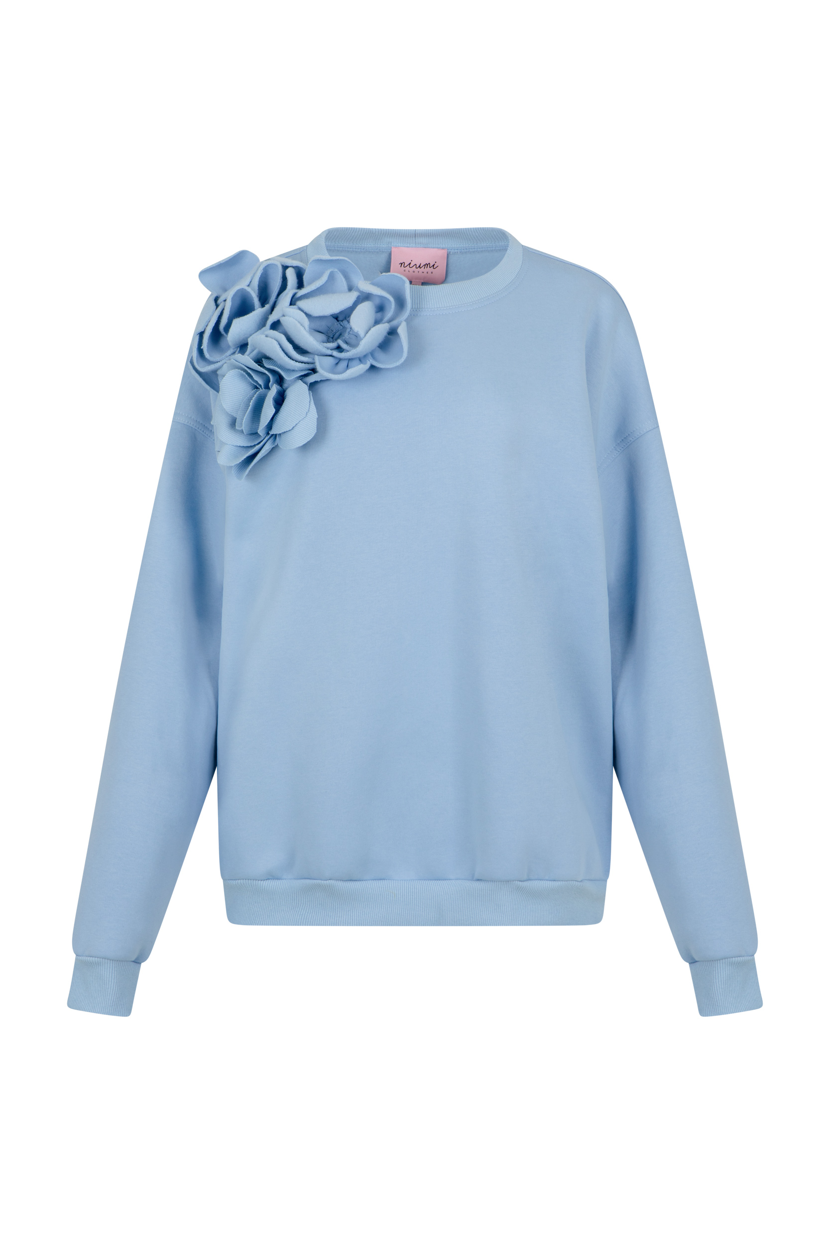 Błękitna bluza damska na wiosnę