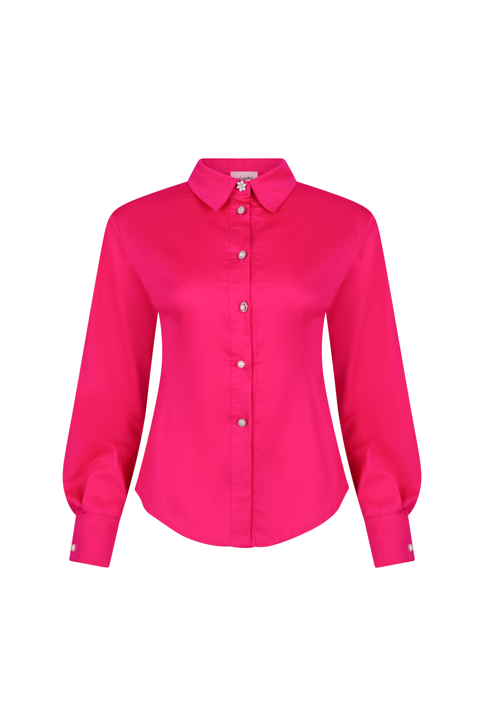 Bawełniana koszula damska w kolorze fuksjowym