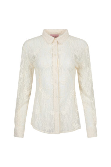 Taliowana koszula damska z koronki