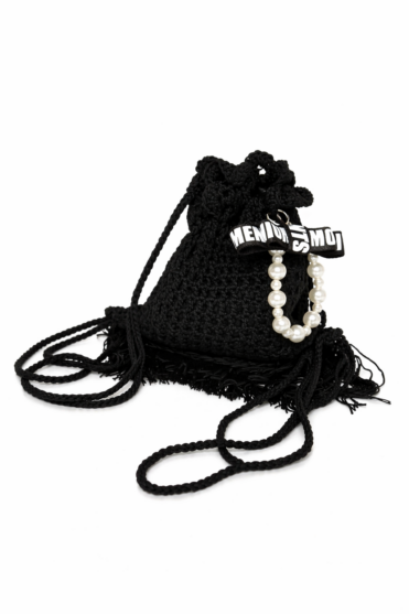 Plecak szydełkowy czarny