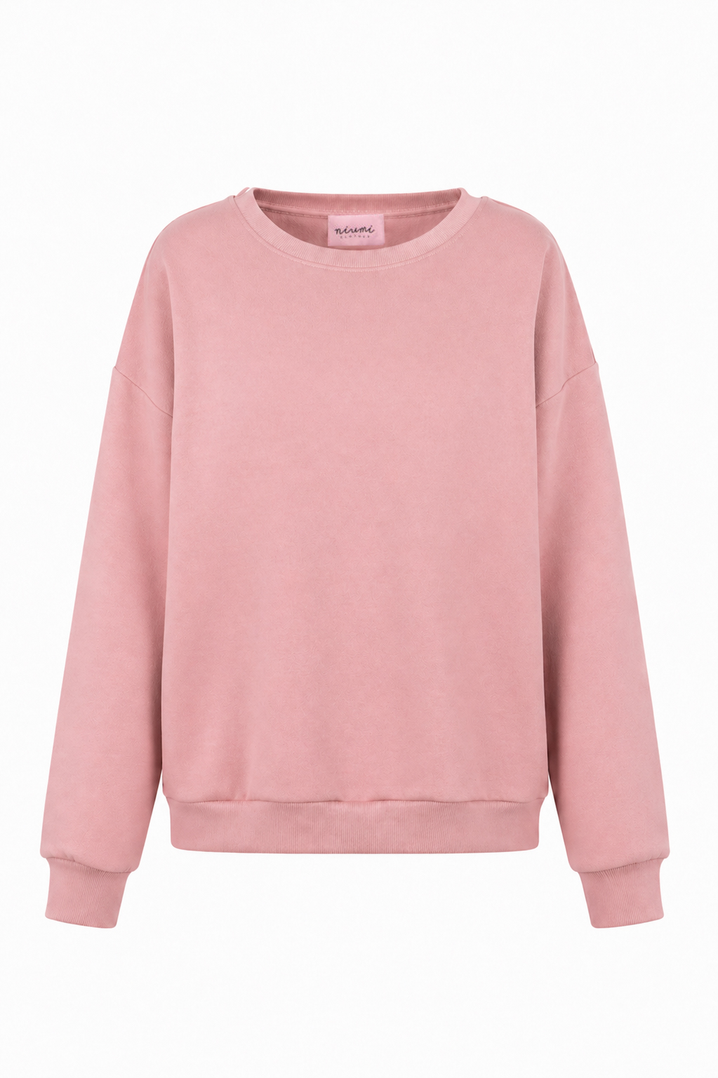 Różowa bluza damska z ręcznie szydełkowanym napisem