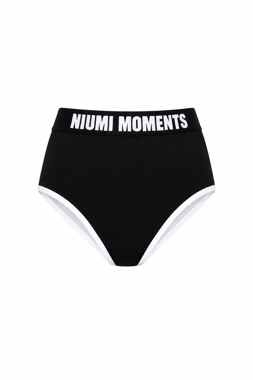 Dół od bikini czarno-biały