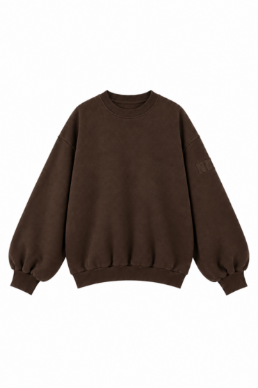 Brązowa bluza damska oversize