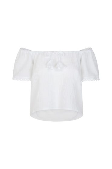 Biała bluzka boho hiszpanka