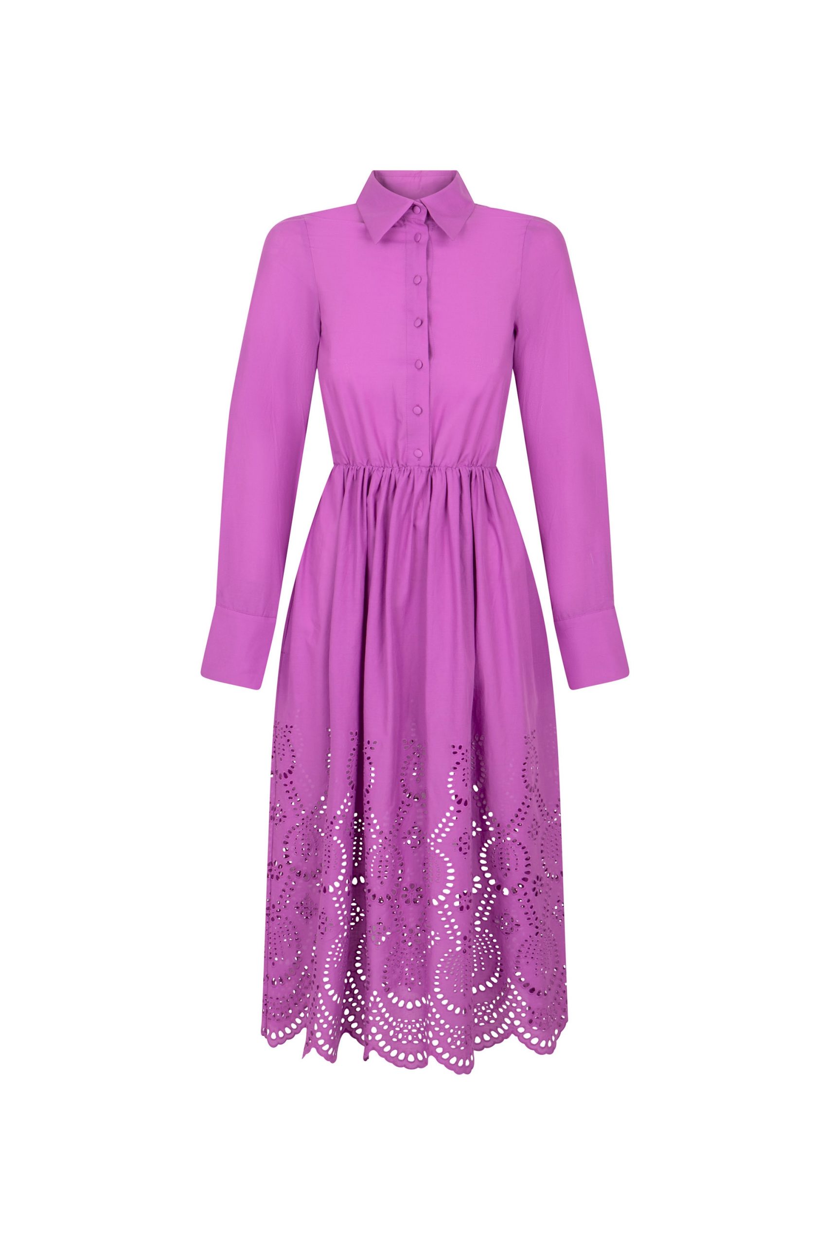 Sukienka fioletowa z haftem